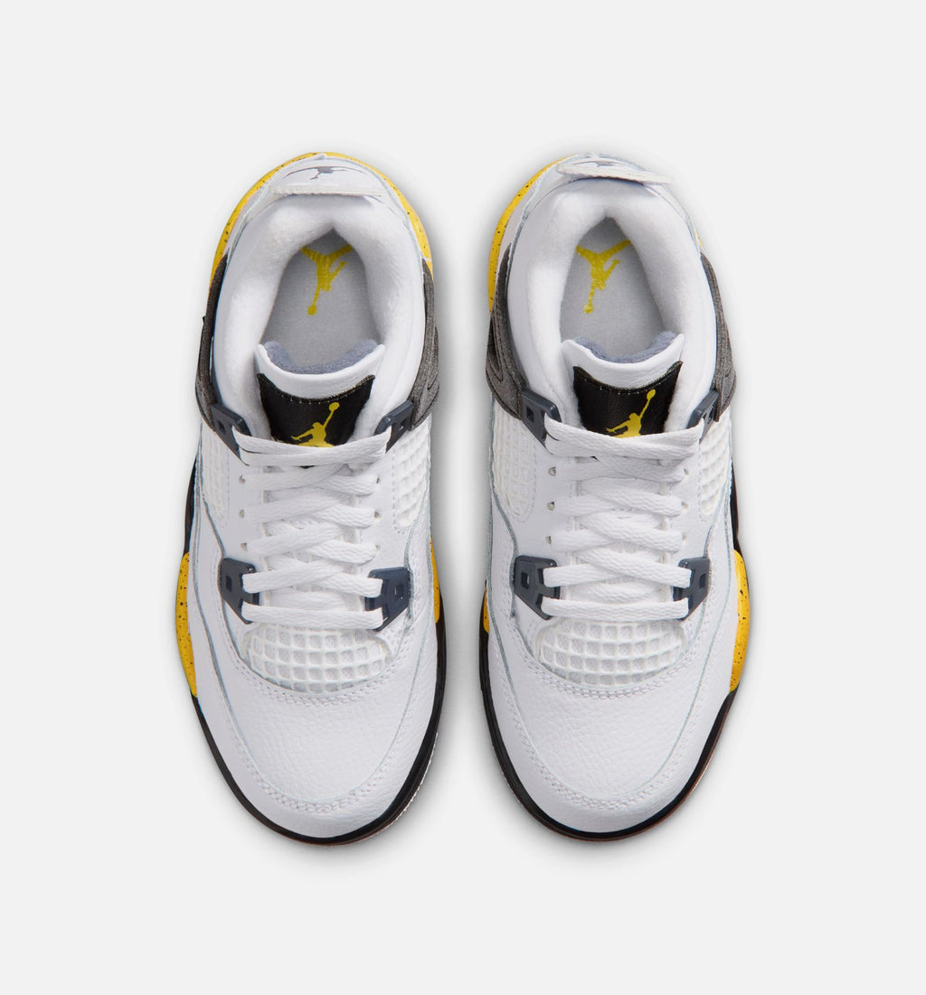 Air Jordan 4 Retro “Rare Air Tour Yellow” Preschool Lifestyle Shoes (PS)