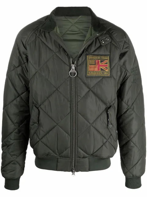 Barbour International quilted embroidered jacket