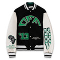 OFF-WHITE Croco Leather Wool Varsity Jacket