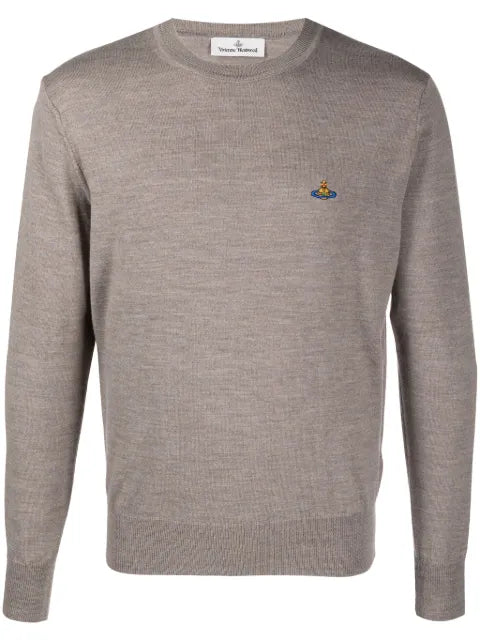 Vivienne Westwood Orb-embroidered virgin-wool jumper