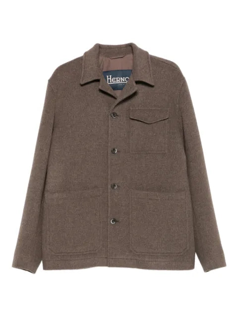 Herno button-fastening patch-pocket jacket