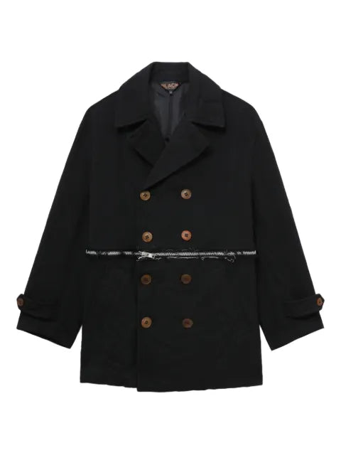 Black Comme Des Garçons double-breasted zip jacket