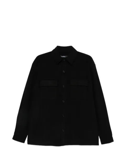 Karl Lagerfeld corduroy-texture flap-pocket overshirt