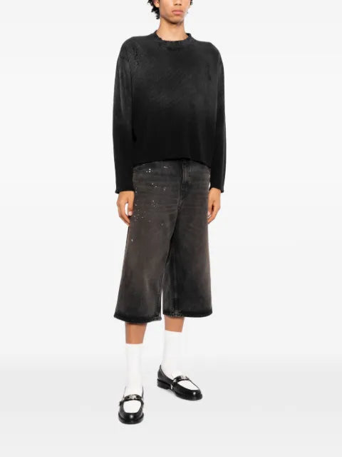 MOOJI MOOJI  waffle-knit distressed sweater