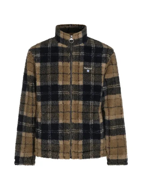 Barbour tartan-print fleece jacket