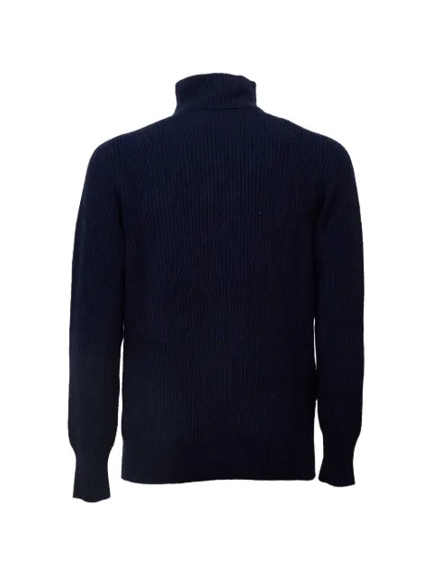 AMARANTO  half-zip ribbed-knit sweater