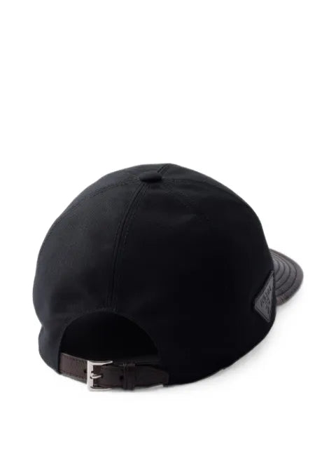 Prada cotton and leather baseball cap