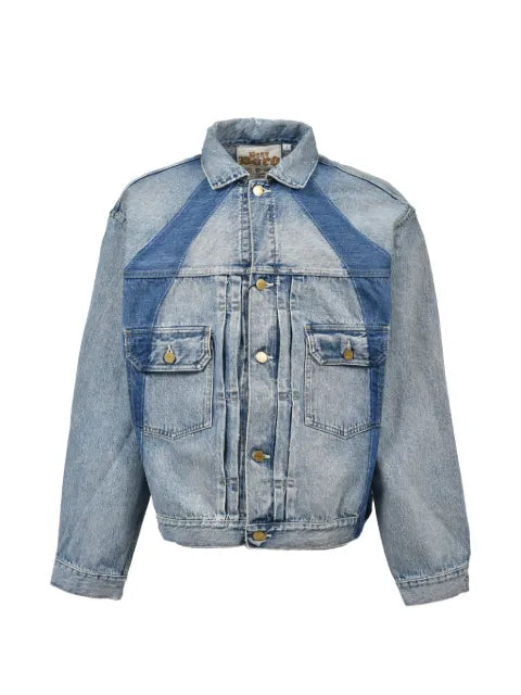 Dear BORO 1985 faded-effect paneled denim jacket