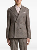 Peserico double-breasted Prince of Wales check jacket
