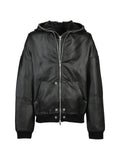 BREATH double-layered hooded bomber jacket