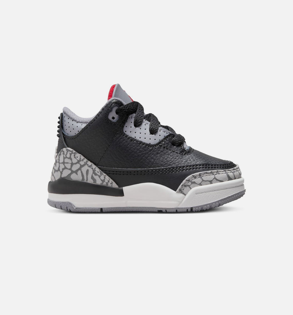 Air Jordan 3 Retro "Black Cement" Infant/Toddler Shoe – Black/Fire Red/Cement Grey/Summit White