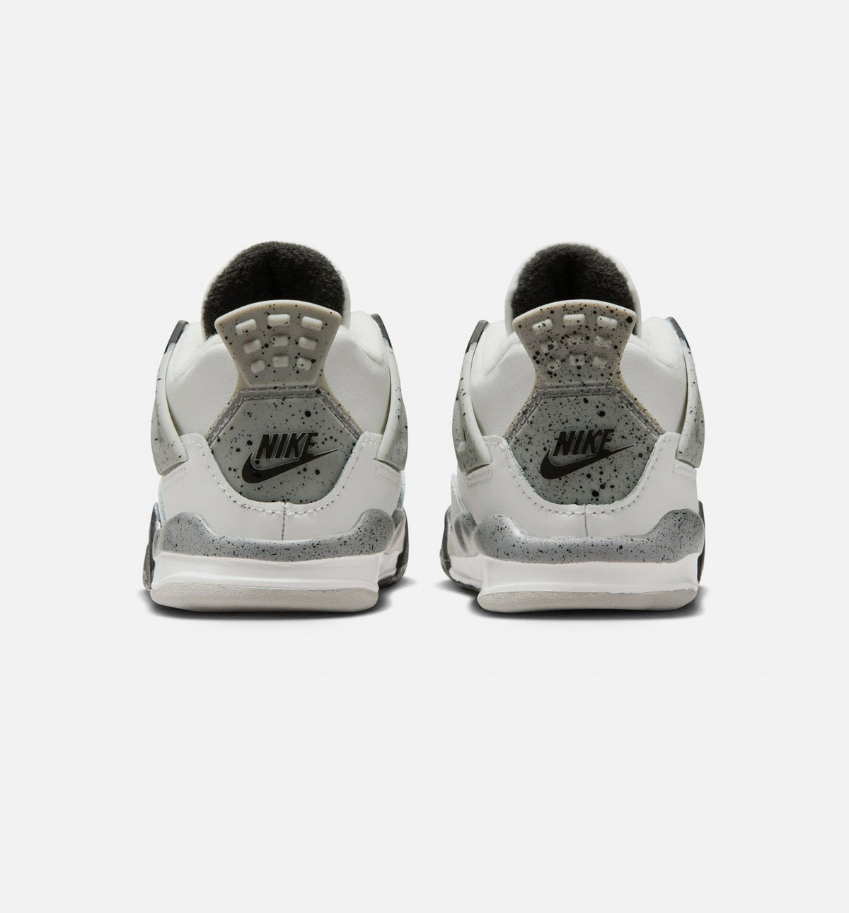 Air Jordan 4 Retro White Cement Infant Sneakers - Summit White/Fire Red/Cement Grey/Black