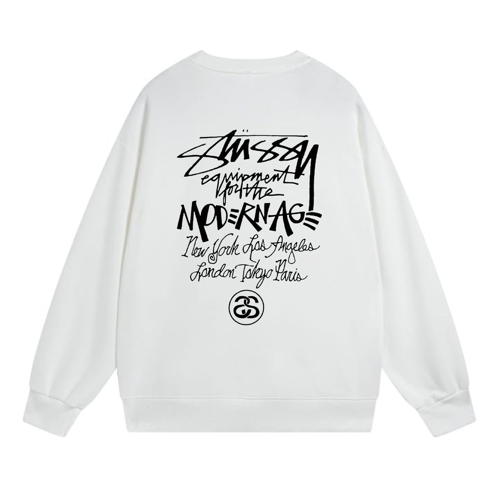 Stussy Sweatshirts Crew Neck Fleece Sweater