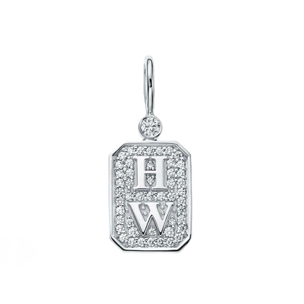 Harry Winston Style Lock Cubic Zirconia Necklace