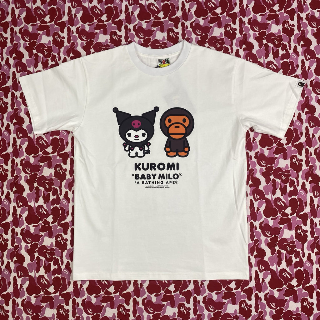 BAPE Baby Milo X Hello Kitty Graphic Tee Loose Unisex Couple T-Shirt