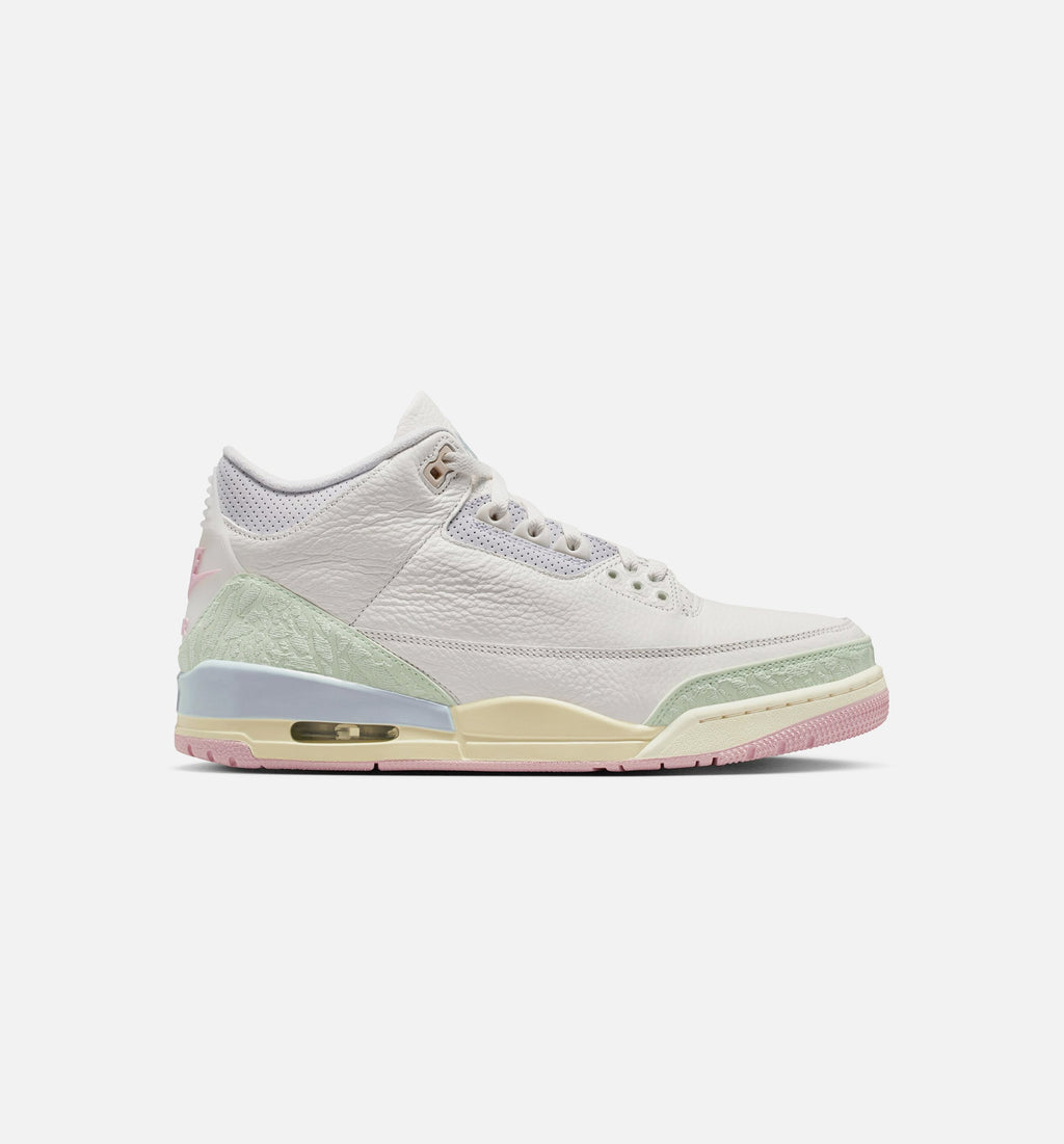 Air Jordan 3 Retro Sail And Jade Aura Men's Sneakers - Sail / Jade Aura / Red