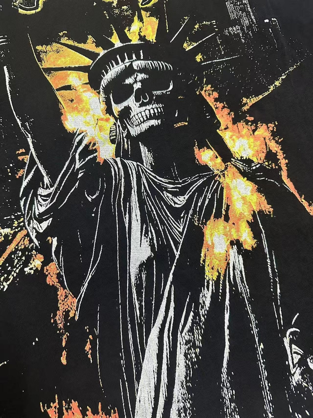 Godspeed Washed Black Statue Graphic T-Shirt