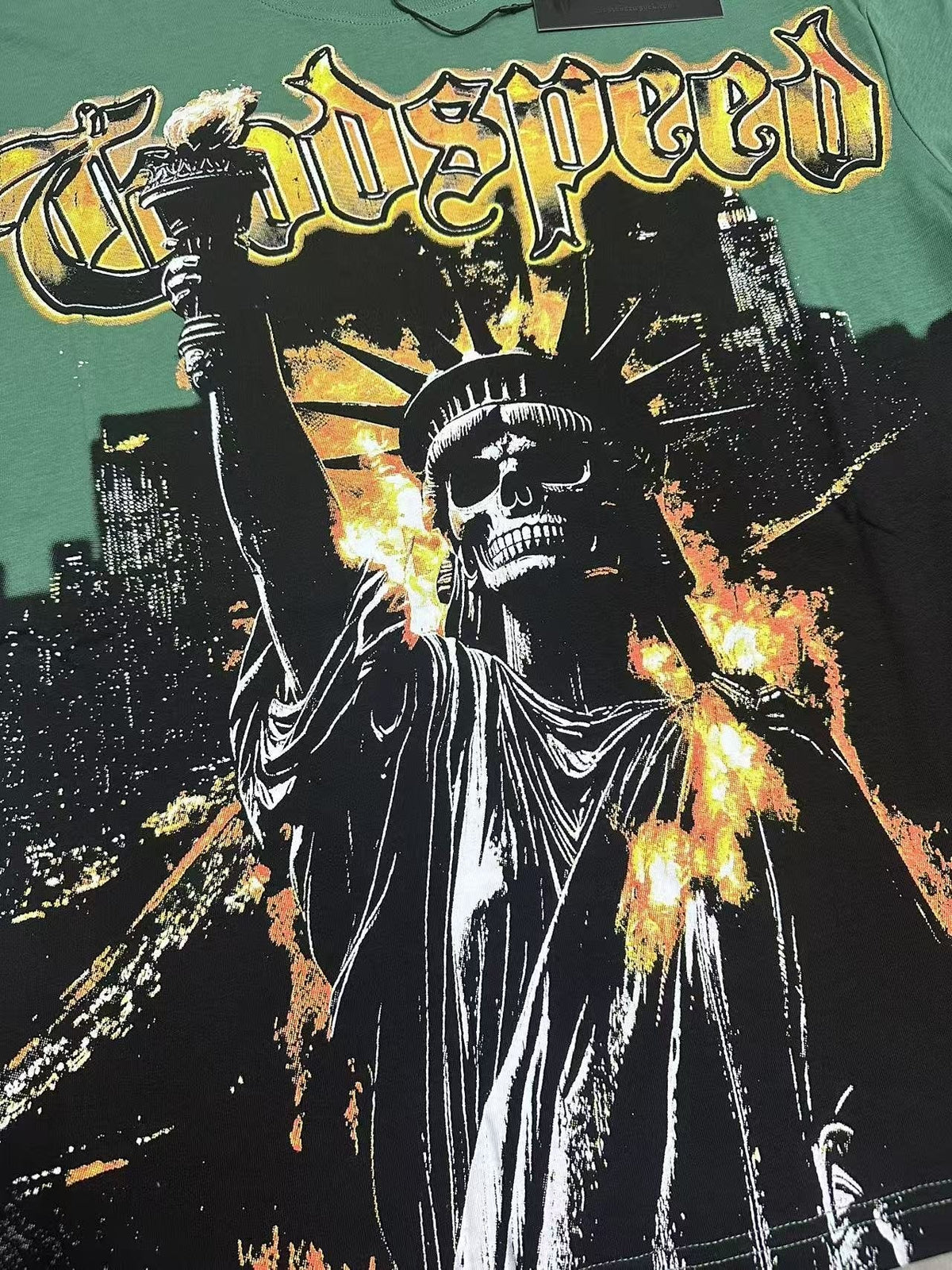 Godspeed Statue of Liberty Graphic T-Shirt