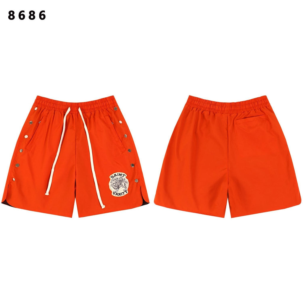 SAINT Vanity Embroidered Patch Shorts