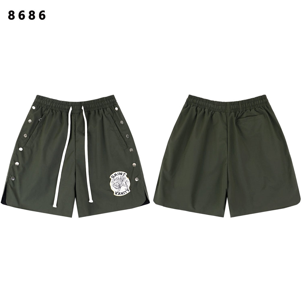 SAINT Vanity Embroidered Patch Shorts