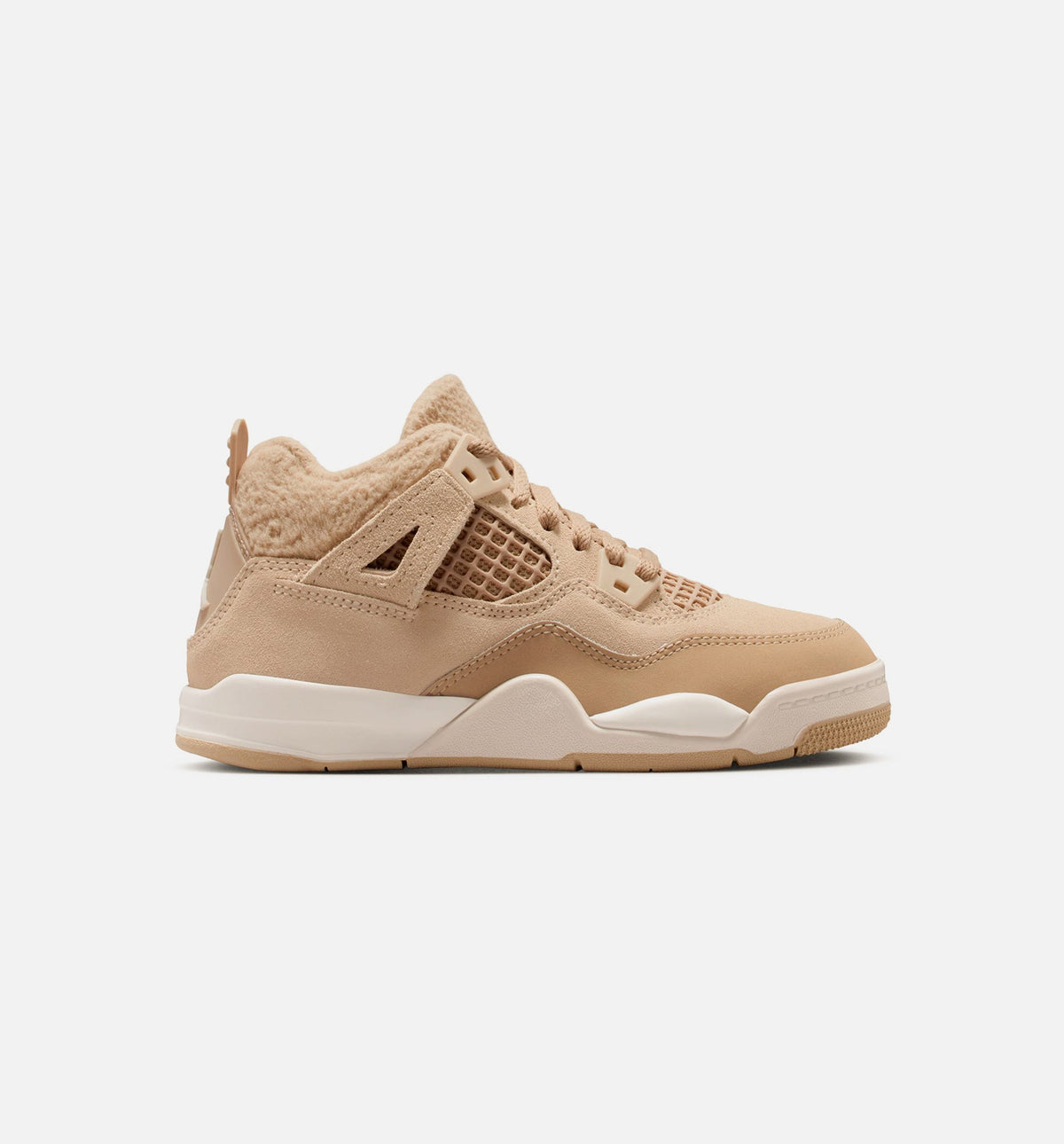 Air Jordan 4 Retro Cozy Girl Preschool Shoes - Hemp Light Orewood Brown