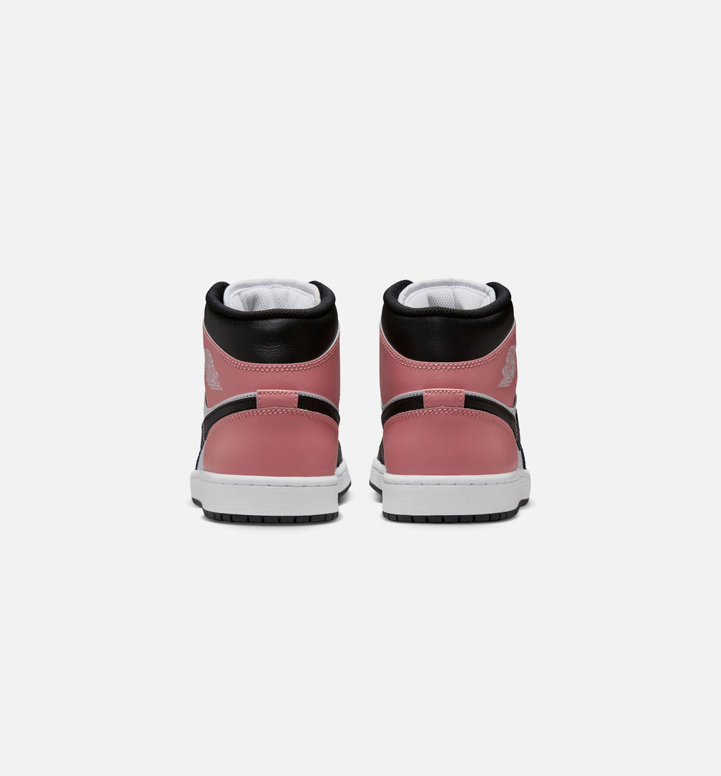 Air Jordan 1 Mid Men's Lifestyle Sneakers - White/Rust Pink/Black