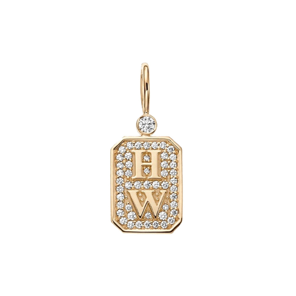 Harry Winston Style Lock Cubic Zirconia Necklace