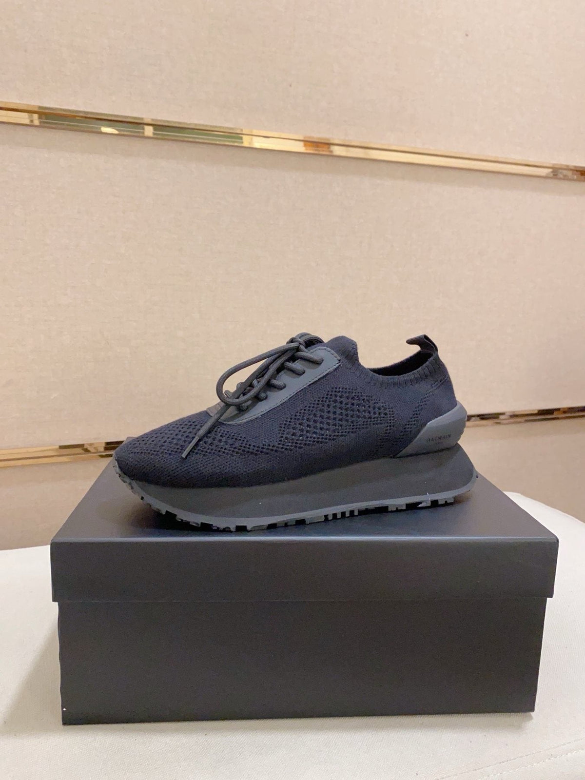 Balmain Knit Low-Top Sneakers