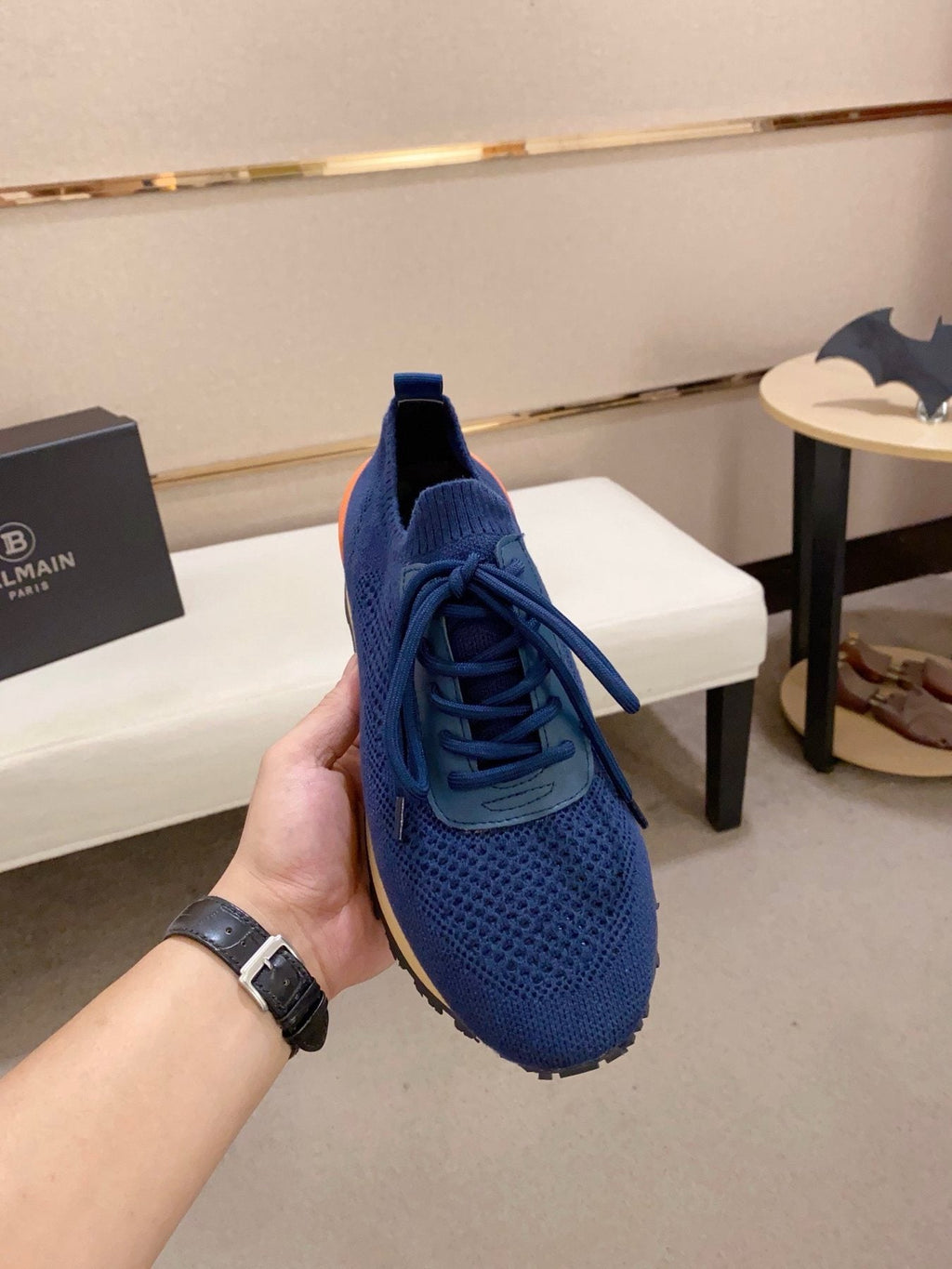 Balmain Knit Low-Top Sneakers