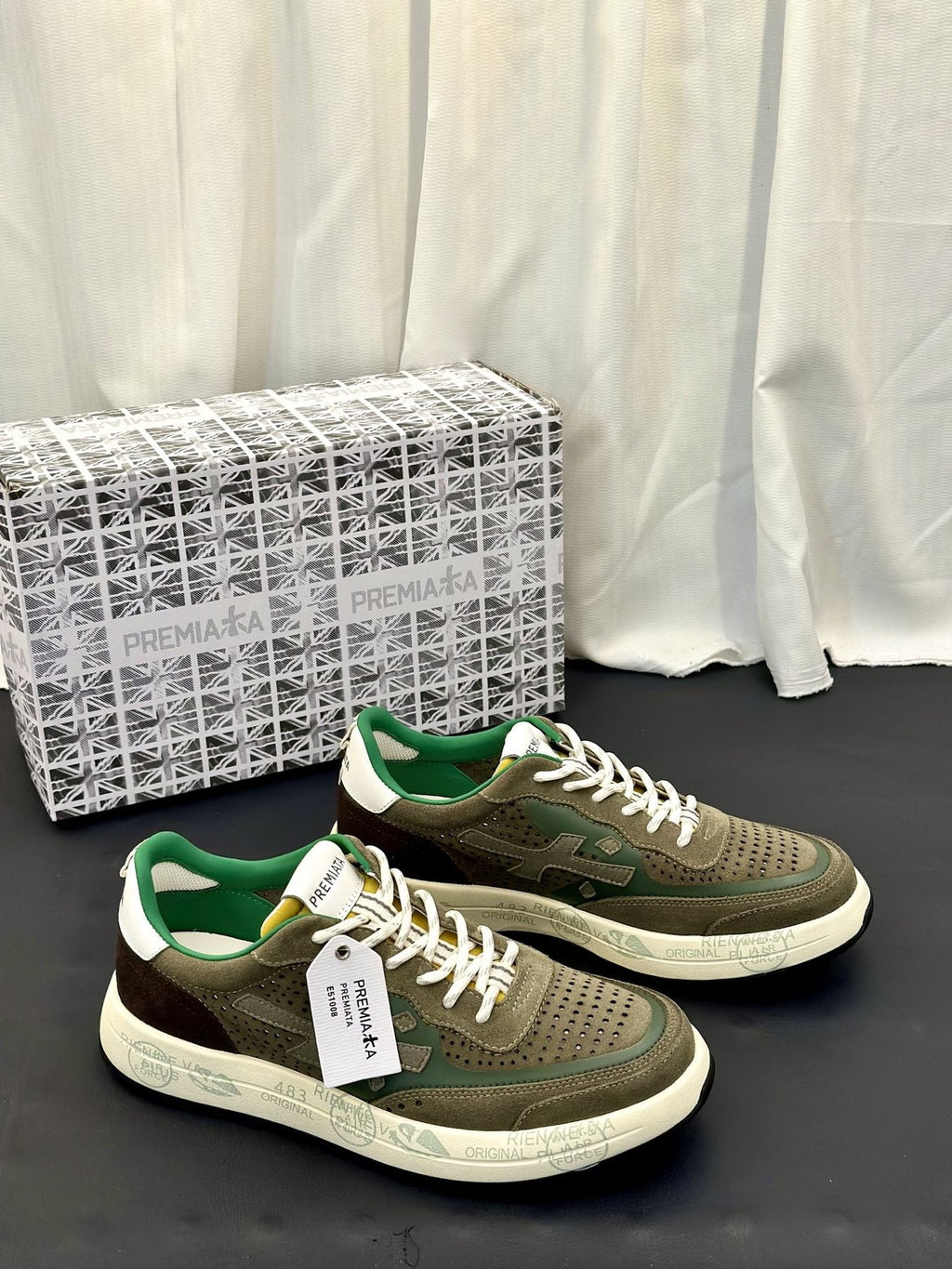 Premiata Panel Low-Top Sneakers - Rubber Outsole