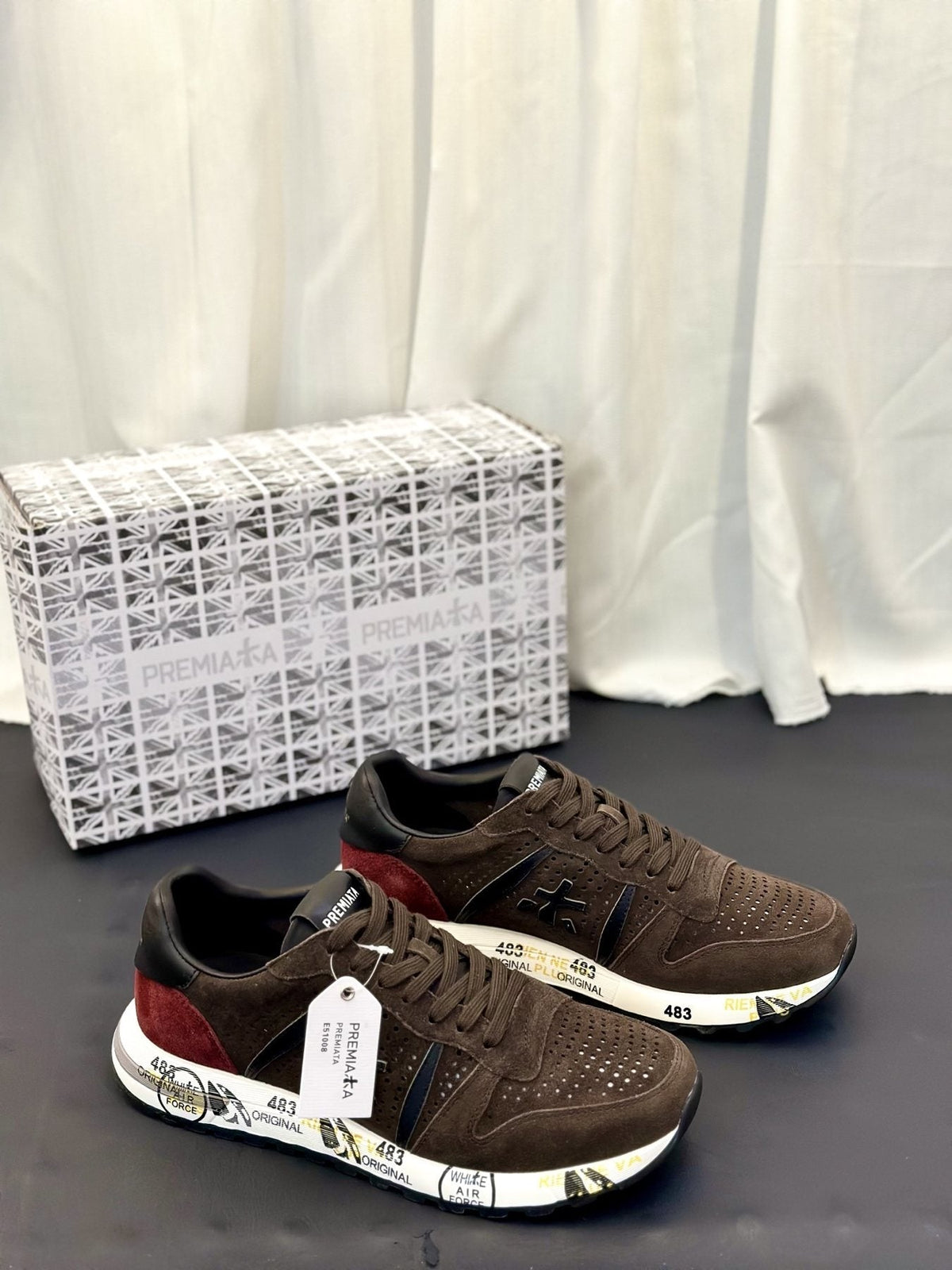Premiata Panel Low-Top Sneakers - Rubber Outsole