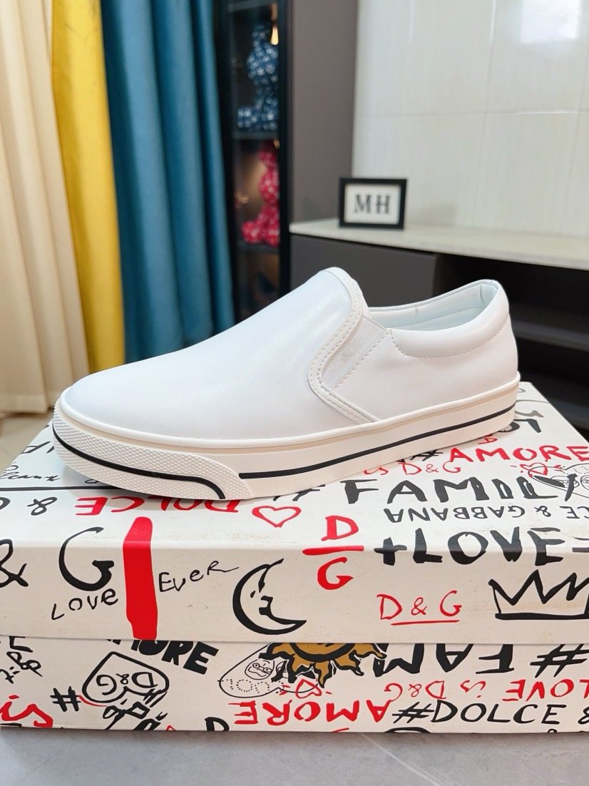 Dolce & Gabbana Striped Sole Slip-On Shoes