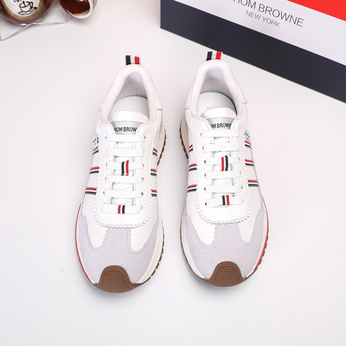 Thom Browne Low-Top Leather Sneakers