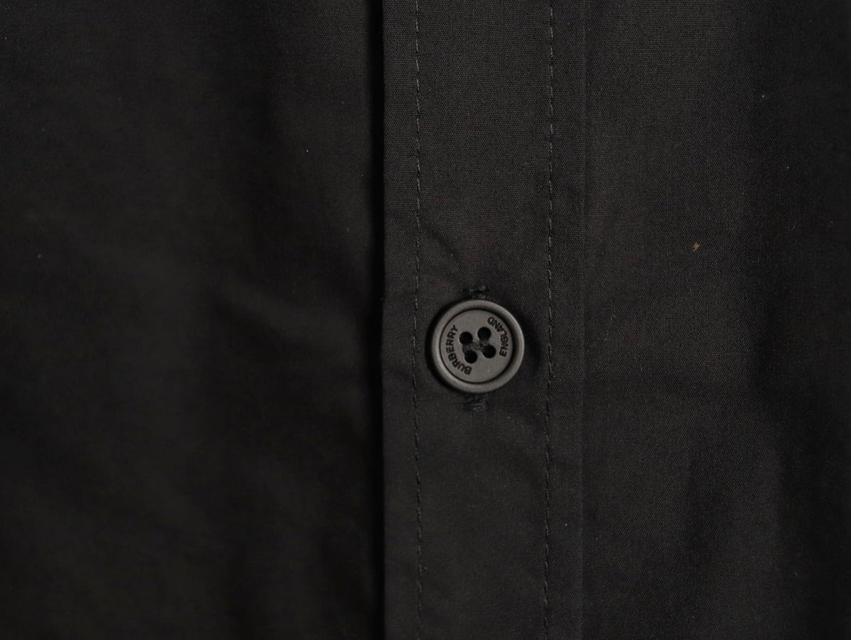 Burberry Equestrian Emblem Long-Sleeve Shirt - Black